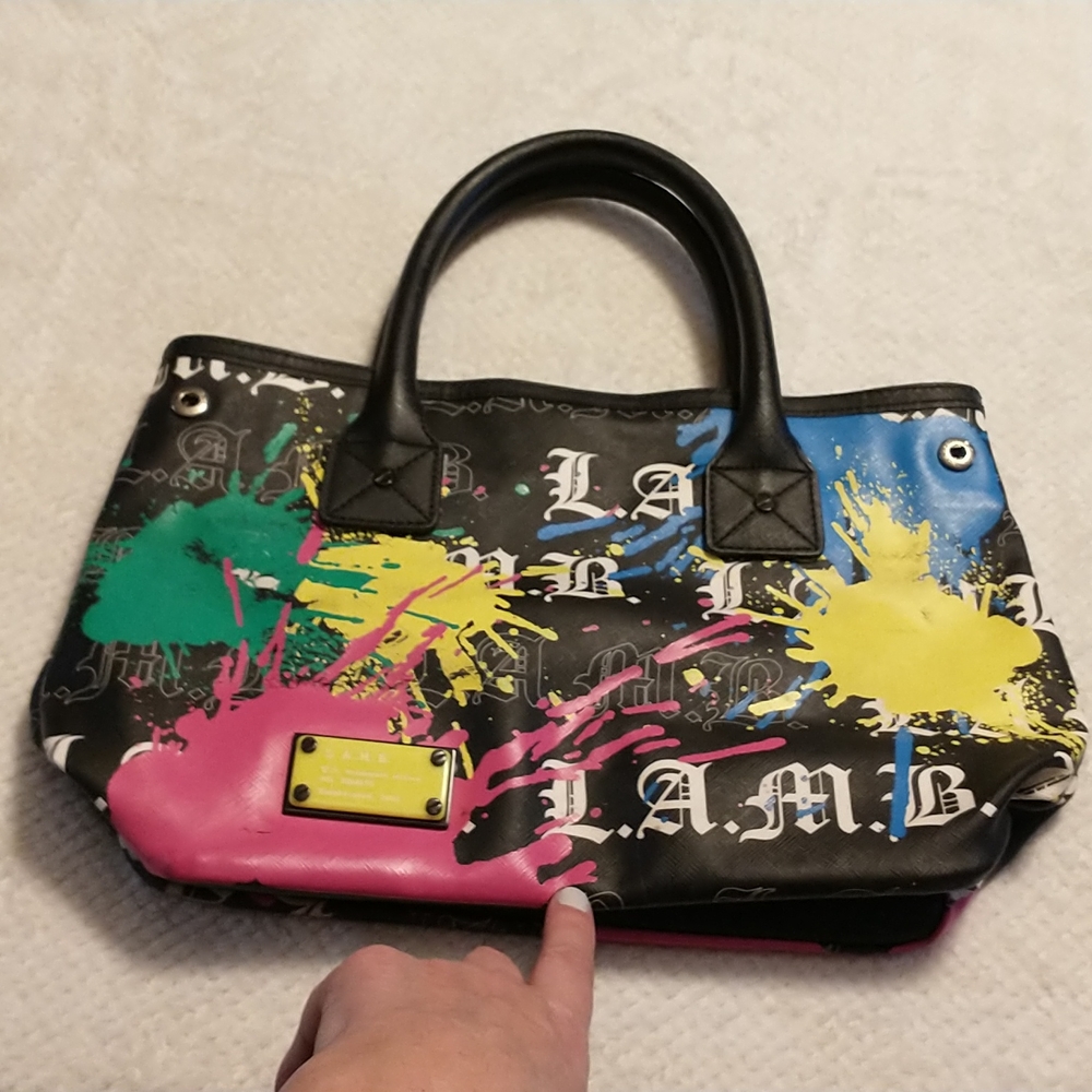 L.A.M.B. Paint Splatter Handbag